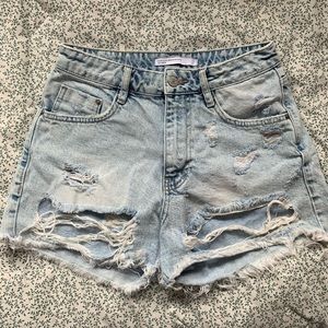 Zara Trafaluc High Waisted Denim Shorts